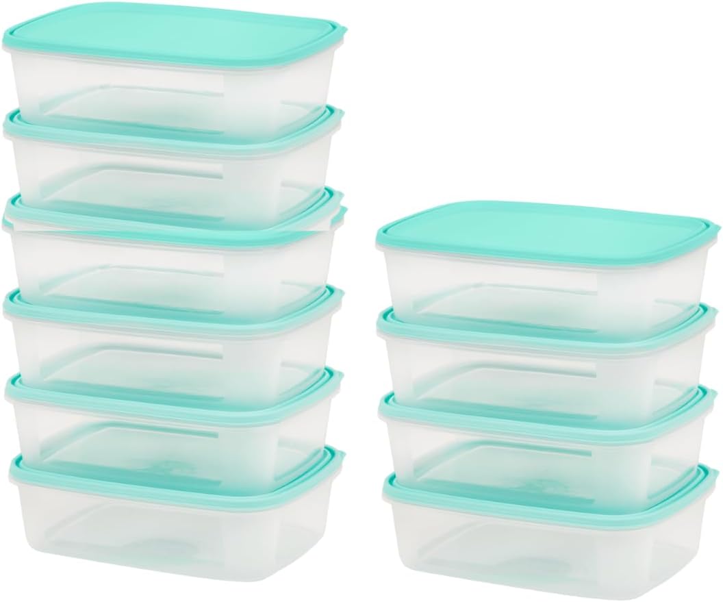 Checkmart [10 Packs Snap-On Airtight containers with Lids 1000ml (1 Litre)